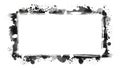 Grunge Ink Splatter Rectangle Frame Royalty Free Stock Photo