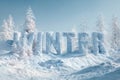 Winter Editable Text Effect Professional Design Royalty Free Stock Photo