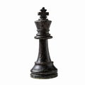 Elegant Black Chess King Piece on Transparent Background for Game Strategy and Design Royalty Free Stock Photo