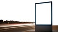 Empty billboard frame isolated on white background Royalty Free Stock Photo