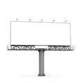Empty billboard, isolated on white background Royalty Free Stock Photo