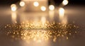 Golden Sparkle Particles on Soft Light Background Royalty Free Stock Photo