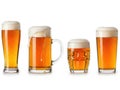 Assorted glasses of beer Royalty Free Stock Photo