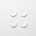 Four circular objects isolated on white background Royalty Free Stock Photo