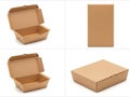 Cardboard boxes isolated on white background Royalty Free Stock Photo