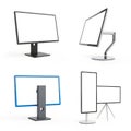 Computer monitors isolated on white background Royalty Free Stock Photo