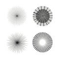 Abstract radial patterns isolated on white background Royalty Free Stock Photo