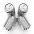 Four soda cans isolated on white background Royalty Free Stock Photo
