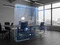 Futuristic interface display, isolated on white background Royalty Free Stock Photo