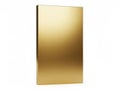 Gold colored rectangular object isolated on white background Royalty Free Stock Photo