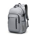 Gray backpack isolated on white background Royalty Free Stock Photo