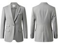Gray blazer front and back view isolated on white background Royalty Free Stock Photo