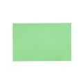 Green blank card with soft shadow isolated on blue background transparent clipping path Royalty Free Stock Photo