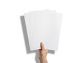 Stack of white paper sheets isolated on white background Royalty Free Stock Photo
