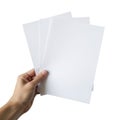 Stack of white paper sheets isolated on white background Royalty Free Stock Photo