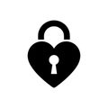 Heart Shaped Padlock Love Security Symbol Vector Illustration Royalty Free Stock Photo