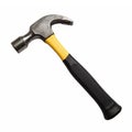 Claw Hammer with Yellow and Black Handle for Carpentry and Construction with Transparent Background Royalty Free Stock Photo