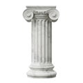 Ionic column, isolated on white background Royalty Free Stock Photo