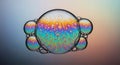 Colorful Soap Bubble Sphere in Soft Pastel Light Royalty Free Stock Photo