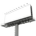 Large outdoor billboard isolated on white background Royalty Free Stock Photo