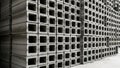 Stacked Concrete Hollow Blocks for Construction Royalty Free Stock Photo