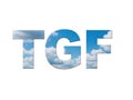 Tgf logo isolated on white background Royalty Free Stock Photo