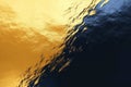 Abstract Gold and Dark Blue Metallic Texture with Reflective Surface and Gentle Gradient Royalty Free Stock Photo