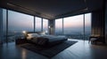 Honeymoon Suite with Panoramic City View During Sunset