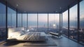 Honeymoon Suite with Panoramic City View During Sunset