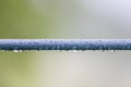 Metal Pipe with Water Droplets after the Rain Royalty Free Stock Photo