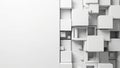 Abstract white cubes composition Royalty Free Stock Photo