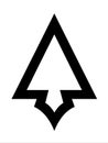Minimalist Black Arrow Cursor Isolated Symbol Royalty Free Stock Photo