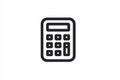 Simple black calculator icon suitable for business and educational purposes Royalty Free Stock Photo