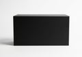 A sleek and modern black rectangular box with a matte finish Royalty Free Stock Photo