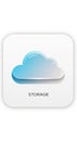 The image features a minimalist icon of a cloud, symbolizing cloud storage, on a white Royalty Free Stock Photo