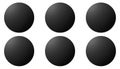 A minimalist illustration of six black circles on a white background Royalty Free Stock Photo