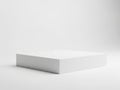 A simple white rectangular box on a plain white background with subtle shadow Royalty Free Stock Photo