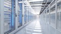 Modern Data Center with High-Tech Servers, Generative AI Royalty Free Stock Photo