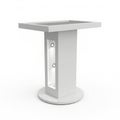 Modern pedestal table base isolated on white background Royalty Free Stock Photo