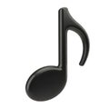 A sleek black musical note icon symbolizing melody and music Royalty Free Stock Photo