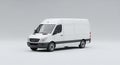 Blank delivery van on a clean white background Royalty Free Stock Photo