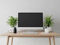 Modern workspace setup isolated on white background isolated on white background Royalty Free Stock Photo