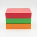 Vibrant stack of colored paper blocks Royalty Free Stock Photo
