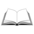 Open book icon isolated on white background Royalty Free Stock Photo