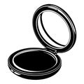 Open Compact Makeup Mirror Vector Illustration for Beauty and Fashion Design Royalty Free Stock Photo