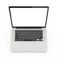 Open laptop on white background Royalty Free Stock Photo