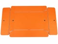 Orange folding table isolated on white background Royalty Free Stock Photo