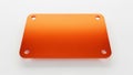 Orange rectangle with holes, isolated on white background Royalty Free Stock Photo