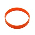 Orange Silicone Wristband Isolated on Transparent Background Clipping Path Included Royalty Free Stock Photo