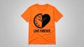 Love forever t-shirt isolated on white background Royalty Free Stock Photo